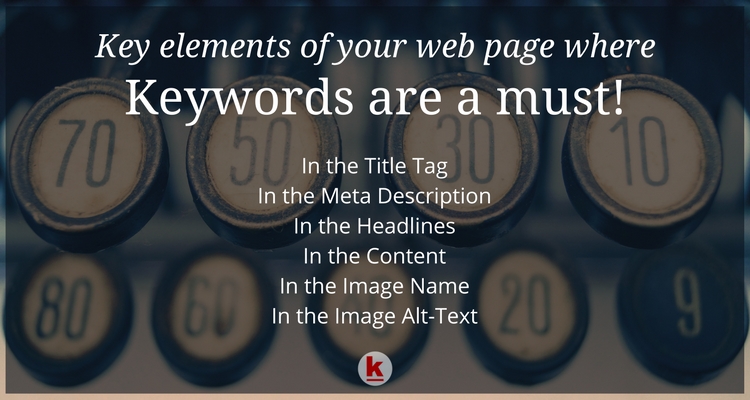 SEO – Where to add relevant keywords on the website?