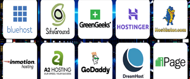 Here's a photo of some of the most well-known hosting providers.